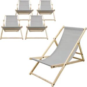 ECD Germany Gartenliege Holz Beachstuhl klappbarer