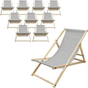 ECD Germany Gartenliege Holz Beachstuhl klappbarer