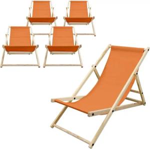 ECD Germany Gartenliege Holz Beachstuhl klappbarer