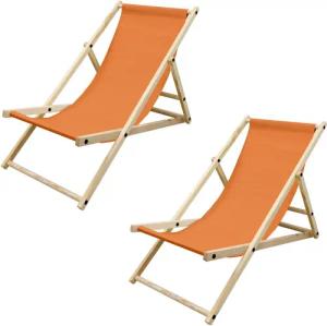 ECD Germany Gartenliege Holz Beachstuhl klappbarer