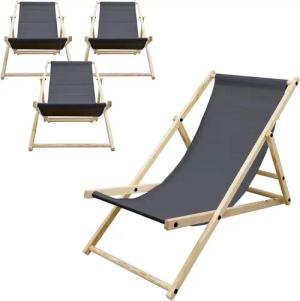 ECD Germany Gartenliege Holz Beachstuhl klappbarer