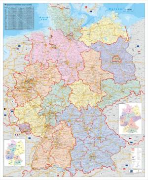 STIEFEL Poster Deutschland Organisationskarte, 97 x