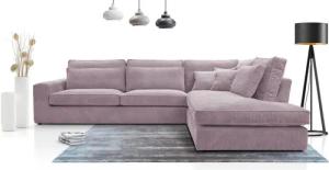 Beautysofa Ecksofa mit dekorativen Kissen PARMA,