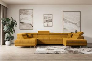 ALTDECOR Wohnlandschaft GUSA-U, Couch mit Schlaffunktion,