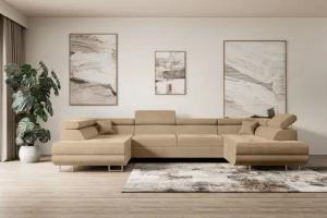 ALTDECOR Wohnlandschaft GUSA-U, Couch mit Schlaffunktion,