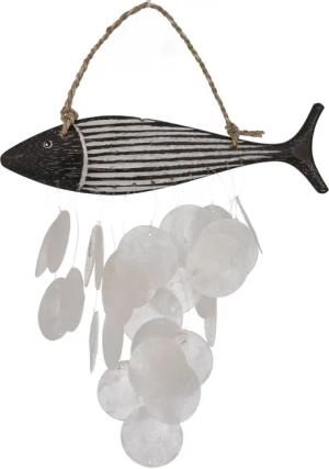 Guru-Shop Dekoobjekt Muschel Mobile Fisch aus