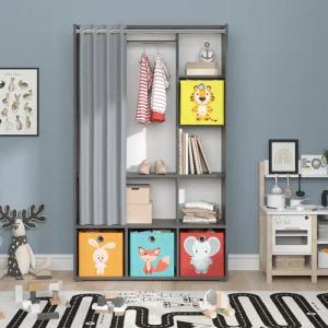 Vicco Kleiderschrank Luigi, Grau, 105.8 x