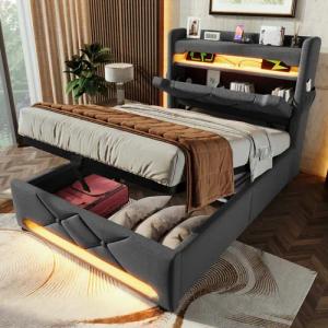 BlingBin Polsterbett Boxspringbett Stauraumbett (1-tlg., Einzelbett