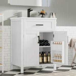 TavilaEcon Waschbeckenschrank Bodenstehender Badezimmerschrank mit integriertem