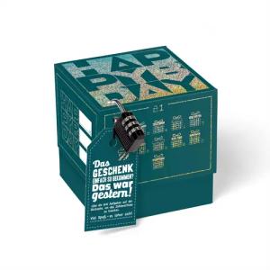 SURPRISA Geschenkbox mit Rätsel und Schloss,