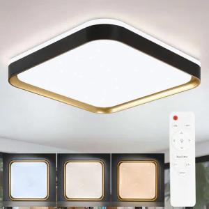 Nettlife LED Deckenleuchte Sternenhimmel Dimmbar Schwarz
