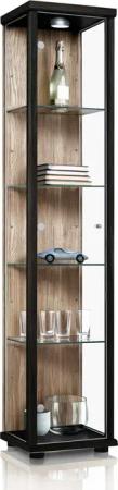K-Möbel Glasvitrine C1014 (Glasvitrine (176x37x33 cm)
