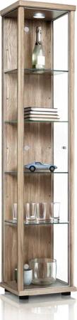 K-Möbel Glasvitrine C1014 (Glasvitrine (176x37x33 cm)