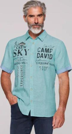 CAMP DAVID Kurzarmhemd mit Kentkragen