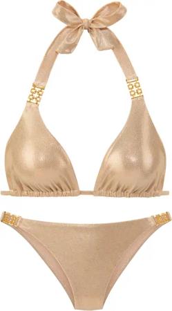 LASCANA Triangel-Bikini Rio mit goldfarbenen Zierschnallen