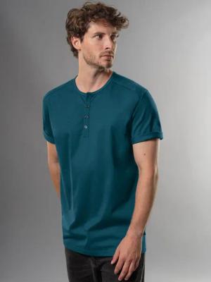 Trigema T-Shirt TRIGEMA T-Shirt mit Knopfleiste