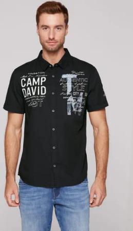 CAMP DAVID Kurzarmhemd mit Webstruktur