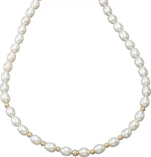 Vivance Collierkettchen 585 Gold Perlen weiß