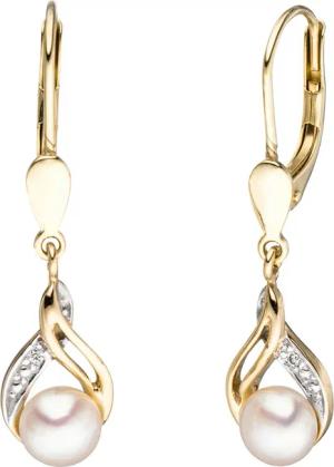 JOBO Perlenohrringe, 585 Gold mit 2