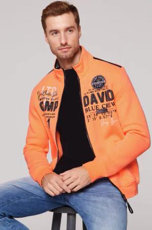 CAMP DAVID Sweatjacke mit Stehkragen