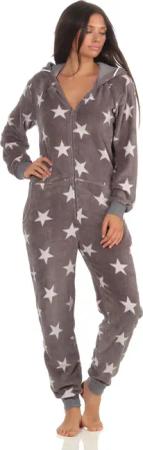 Normann Pyjama Damen Schlafanzug Einteiler Jumpsuit