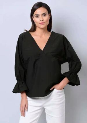 Alba Moda Hemdbluse Oversizedbluse mit Volant