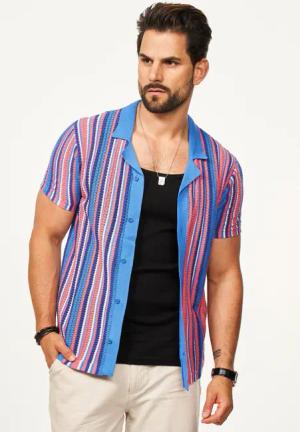 SOULSTAR Poloshirt im Cardigan Vintage Summer-Look