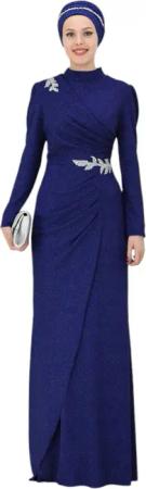 fashionshowcase Maxikleid Damen Abendkleid im Abaya-Stil