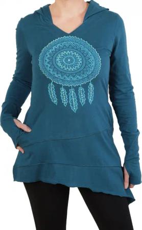 PUREWONDER Tunikashirt Longshirt mit Traumfänger Tunika