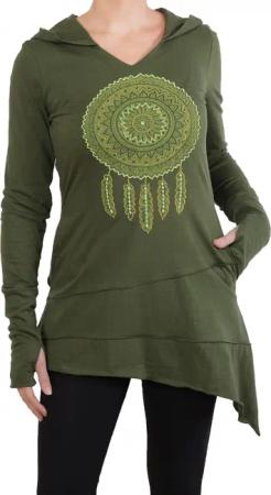 PUREWONDER Tunikashirt Longshirt mit Traumfänger Tunika