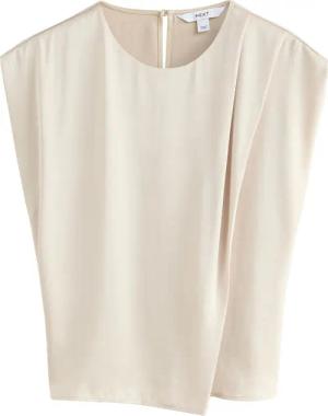 Next Blusentop Asymmetrisches Satin-Top in Knitteroptik