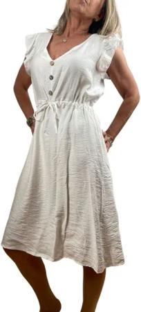 ITALY VIBES Midikleid Kurzarmkleid - lockeres