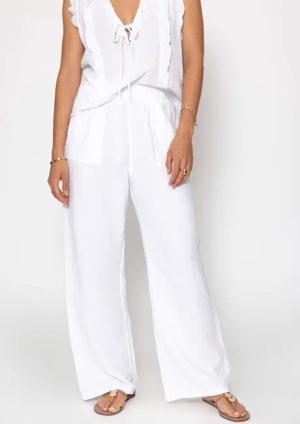 SASSYCLASSY Stoffhose Musselin Hose Damen aus