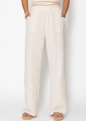 SASSYCLASSY Stoffhose Musselin Hose Damen aus