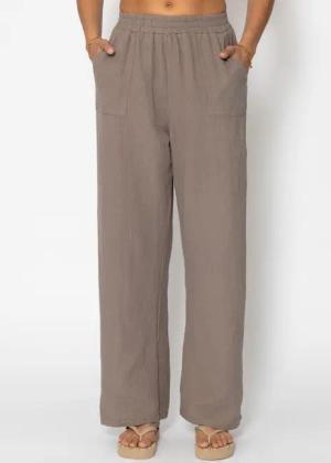 SASSYCLASSY Stoffhose Musselin Hose Damen aus