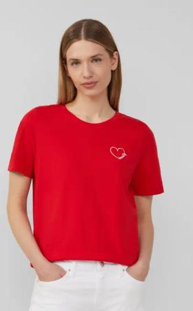 s.Oliver Kurzarmshirt Jerseyshirt aus Baumwolle mit