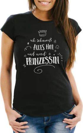MoonWorks Print-Shirt Damen T-Shirt ich schmeiß