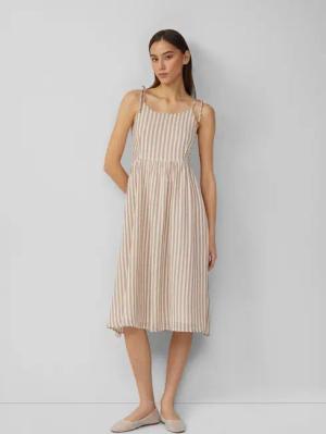 QS Minikleid Spaghettiträger-Kleid aus Baumwolle mit