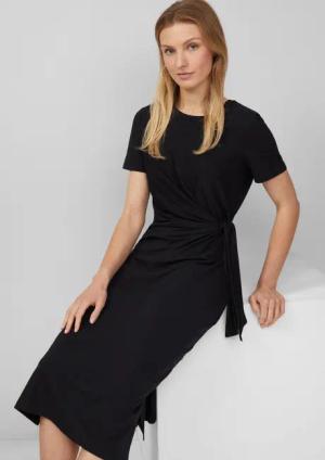 s.Oliver Maxikleid Jersey-Kleid mit Knotendetail und