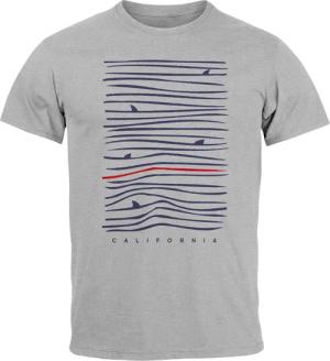 Neverless Print-Shirt Herren T-Shirt Frontprint Minimalismus