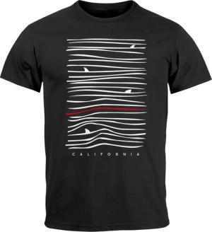 Neverless Print-Shirt Herren T-Shirt Frontprint Minimalismus