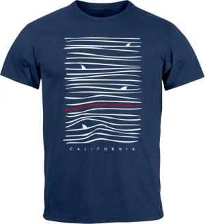 Neverless Print-Shirt Herren T-Shirt Frontprint Minimalismus