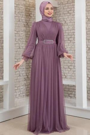 fashionshowcase Maxikleid Damen Kleid aus Tüll