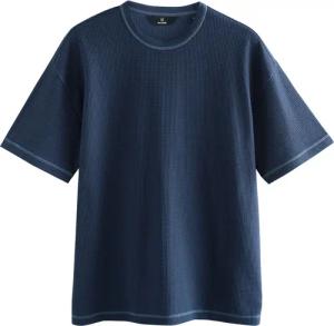 Next T-Shirt Strukturiertes T-Shirt mit Kontrastnaht