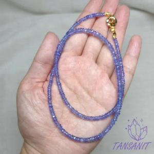 GOLDEN Perlenkette Tansanit Collier, ierliche Edelstein