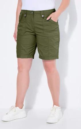 Ulla Popken Funktionshose Cargo-Bermuda Komfortbund 4-Pocket-Schnitt