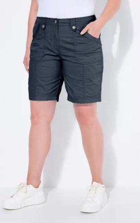 Ulla Popken Funktionshose Cargo-Bermuda Komfortbund 4-Pocket-Schnitt