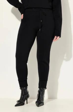 Ulla Popken Funktionshose Strickhose breiter Rippbund