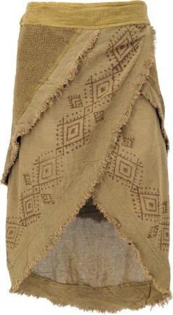 Guru-Shop Minirock Goa Wickelrock, Tribal Lagenlook