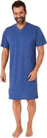 Normann Pyjama Herren Nachthemd kurzarm in